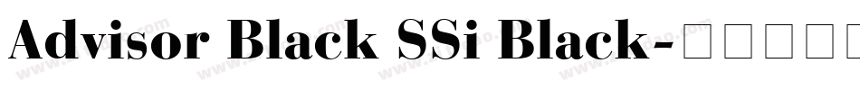 Advisor Black SSi Black字体转换